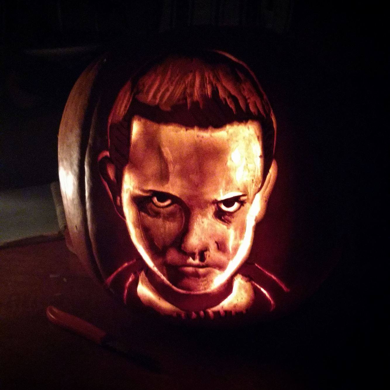 Stranger Things Pumpkin : Stranger Things: Eleven Pumpkin Pattern by ZombiePumpkins ..., Tis the season for all things pumpkin, including creepy stranger things posters.